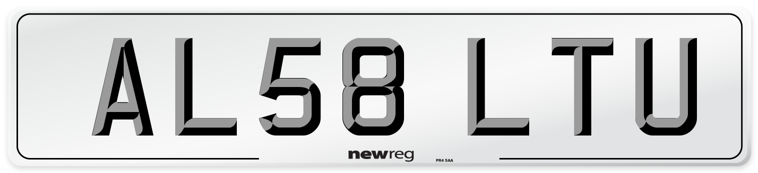 AL58 LTU Number Plate from New Reg